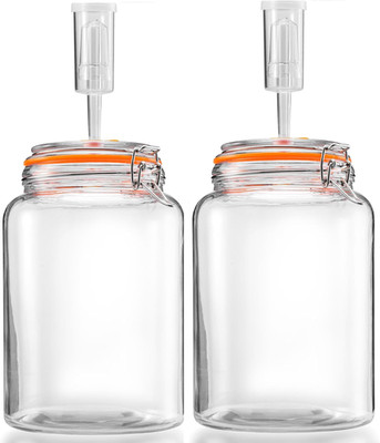 1 Gallon Fermentation Jars with Airlocks, Fermenting Kit for Sauerkraut, Kimchi,