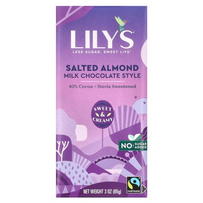 40% Cocoa Milk Chocolate Style, Salted Almond, 3 oz (85 g)