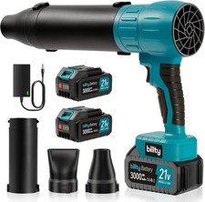 Seese Cordless Handheld Violent Fan/Leaf Blower  2 Batteries/Charger/Case
