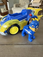 Paw Patrol Mighty Pups Charged Up Chase Deluxe Vehicle W Figure Lights Sounds
