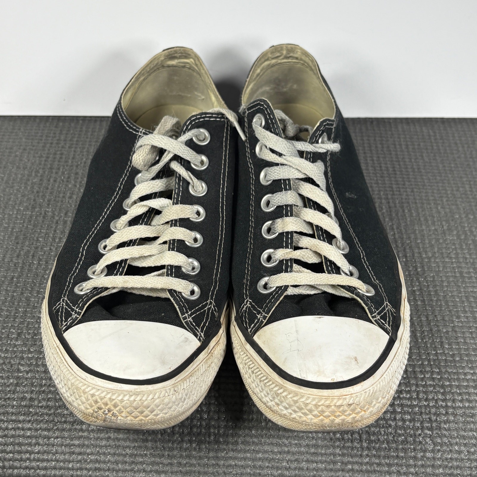 Converse Chuck Taylor All Star Sneakers Mens 9 Womens 11 Black Canvas Low Top  thumbnail 2