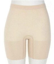 Spanx Womens Higher Power Seamless Mid-Thigh Shaping Size XL Cafe