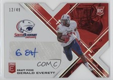 2017 Panini Elite Draft Picks Status Red Die-Cut 12/49 Gerald Everett Auto we5