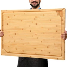 Large Charcuterie Board Over the Sink, Butcher Block Chopping Board with Ju