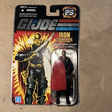 GI JOE 25th ANNIVERSARY IRON GRENADIER LEADER DESTRO 3.75  FIGURE FOIL CARD