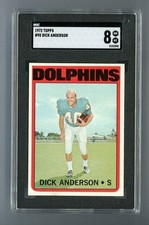 1972 Topps #98 Dick Anderson SGC 8 NM/MT #0152258