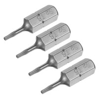 4Stk Torx-Bits 1/4-Zoll Sechskantschaft 25Mm Magnetischer Schraubendreher T6