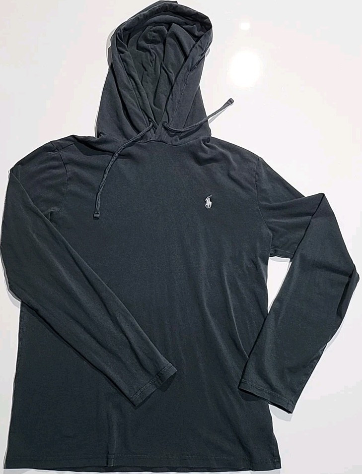 Polo Ralph Lauren uomo piccolo adulto nera felpa con cappuccio sm pony manica lunga