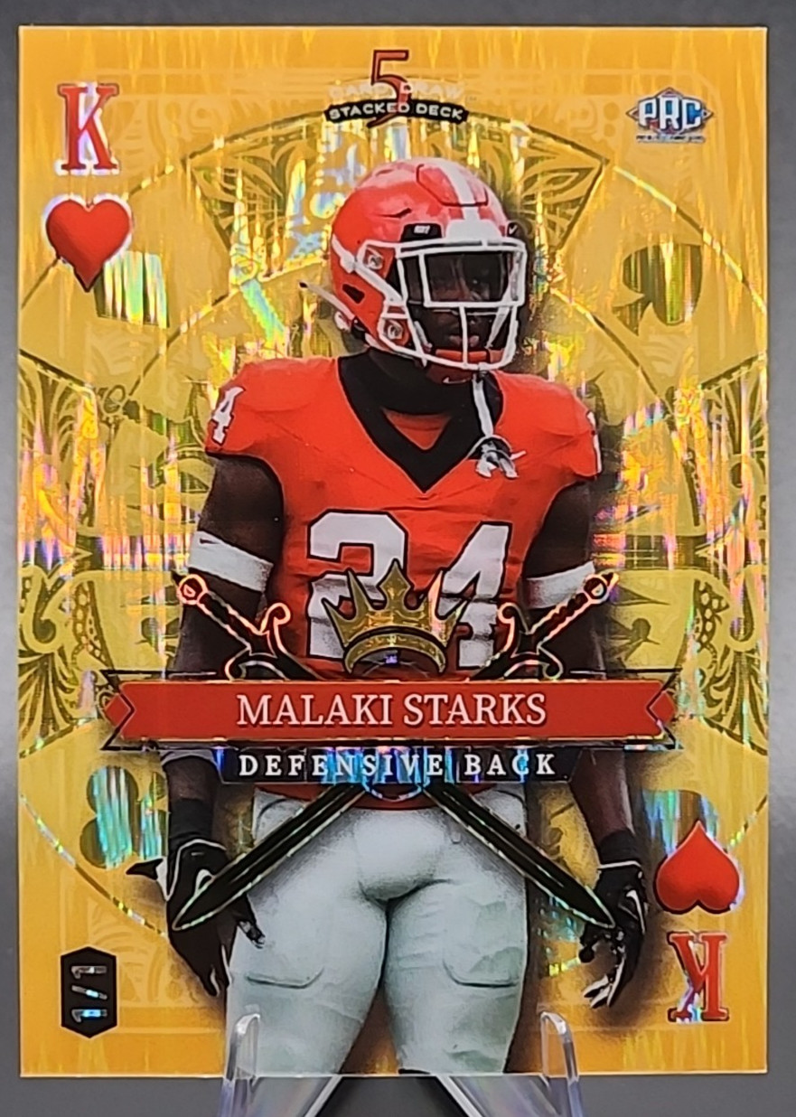 Malaki Starks 1/1 2024 Wild Card 5 Card Draw Rookie RC Gold Shimmer Ravens SSP
