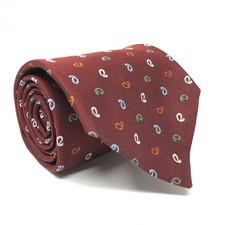 NEW Brooks Brothers Classic Tie Burgundy Geometric Silk Handmade USA Necktie