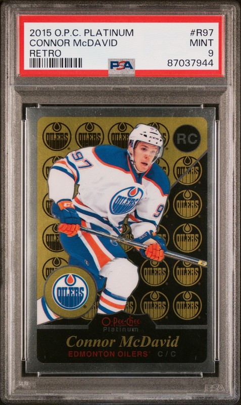 2015 O-Pee-Chee Platinum Retro #R97 Connor Mcdavid Rookie RC PSA 9