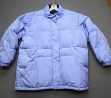 Carolina Colours Puffer Jacket Down Fill Reversible Women's XL Blue & Dark Blue