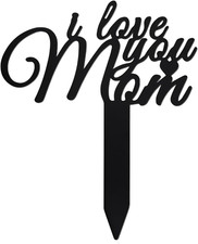 Metal Memorial Grave Markers for Mom I Love You Mom Grave Decorations for Cemete