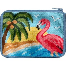 Alice Peterson Coin Purse Needlepoint Kit - SZ208 Flamingo