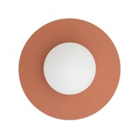 Wandleuchte Terrakotta Glas G9 Ø25 Cm Schlafzimmer Blendarm Wandlampe Wohnzimmer