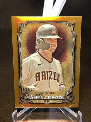 2024 Allen & Ginter Corbin Carroll #87 Orange Refractor /25 Arizona Diamondbacks