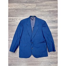Vintage Oscar de la Renta Navy Blue Wool Blazer Sport Coat 42R USA