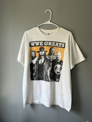 WWE Greats Wrestling HHH HBK Stone Cold Undertaker T Shirt Men's Sz L White NWOT