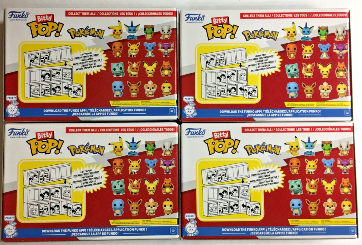 Funko Bitty POP! 16 Different Pokemon Set of 4 Packs Pikachu