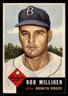 1953 Topps Baseball #221 Bob Milliken (Short print) EX *k1