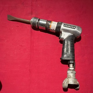 Sanborn Pneumatic Air Hammer w/ Flat Chisel 1/4 in Inlet 90 PSI 2500 BPM