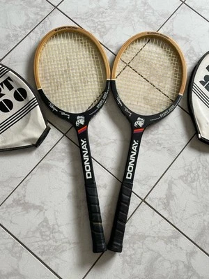 2 Raquettes Donnay De Tenis Bois Vintage Bjorn Borg 2000 Bon État - Photo 1/4