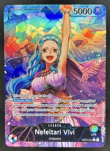 2023 One Piece Kingdoms of Intrigue Nefeltari Vivi Leader Alt Art #OP04-001