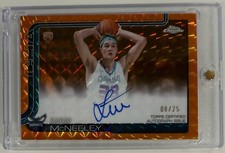 Liam McNeely 2025 Topps Chrome Rookie Auto Orange Geo 08/25 #TCAR-LM Hornets
