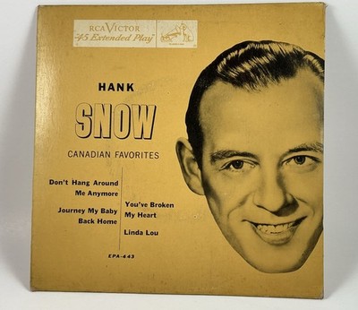 Hank Snow Canadian Favorites 1952 RCA Victor 7'' 45 EPA-443 Orange Picture Sleeve