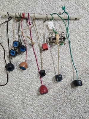 Lot of 10 Billiard Cue Stick Chalk Holders Rare Fishing Reel Stye Antique