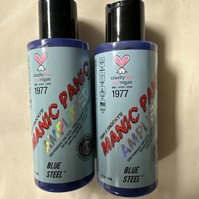 Manic Panic Classic Vegan Semi-Permanent Hair Dye 4oz Blue Steel Lot of 2 New