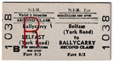 NORDIRLAND RWYS.      - Belfast - Ballycarry RUNDREISE
