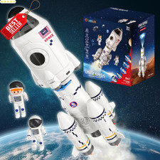 Space Shuttle Rocket Toy 5in1 STEM Educational Set with Astronauts Light Kids US