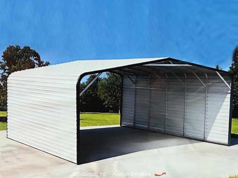 Aboss JDC1830 18' x 30' Steel Metal Open-End Carport Covered Garage bidadoo -New