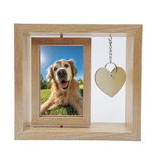 Memorial Gifts for Loss of Dog - Rotating Wooden Picture Frame for 4x6 Photo ...