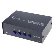 VGA Monitors Switcher Box 4 Port Input 1 Output Easy Switching Sharing Box
