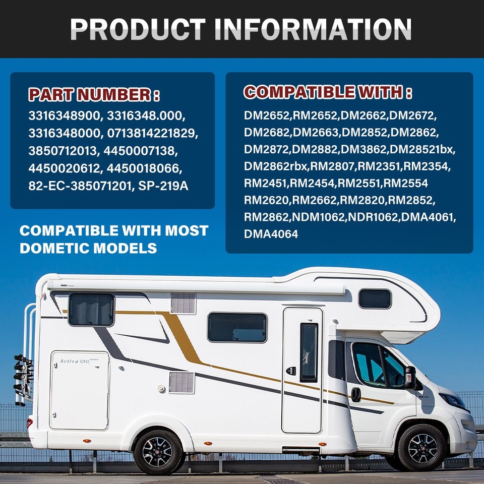 Compatible Dometic DM2652 RM2652 RM2852 etc 3316348.900 RV Fridge ...