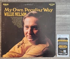 Willie Nelson Signed My Own Peculiar Way Vinyl Record LP Country Folk LEGEND JSA
