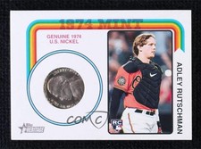 2023 Topps Heritage 1974 Mint Relics Nickel 2/15 Adley Rutschman #74MR-AR 1a2d