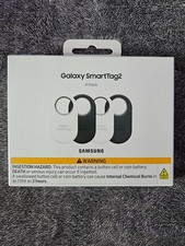 NEW SEALED SAMSUNG Galaxy SMART TAG2 Bluetooth Tracker 4 PACK - 2 BLACK 2 WHITE
