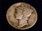 1919-D  Mercury Dime, Good  grade