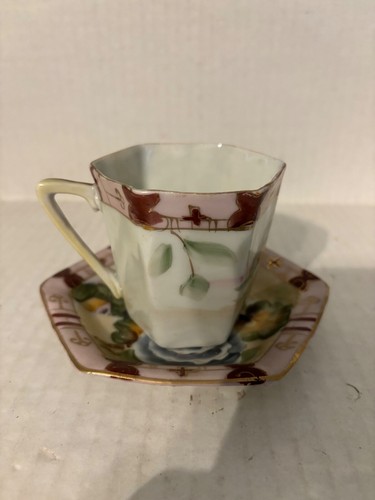 VINTAGE 11 PC. NIPPON E-OH CHINA HAND PAINTED CHOCOLATE POT SET - Bild 10 von 12
