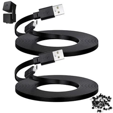 2-Pack 30 ft Extension Cable for WYZE Cam Pan V3 Outdoor Camera Micro USB 90 ...