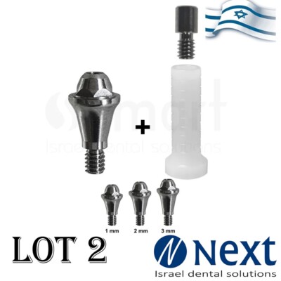 Lot x 2 Straight Multi Unit Nobel Active RP Fit Plastic Sleeve