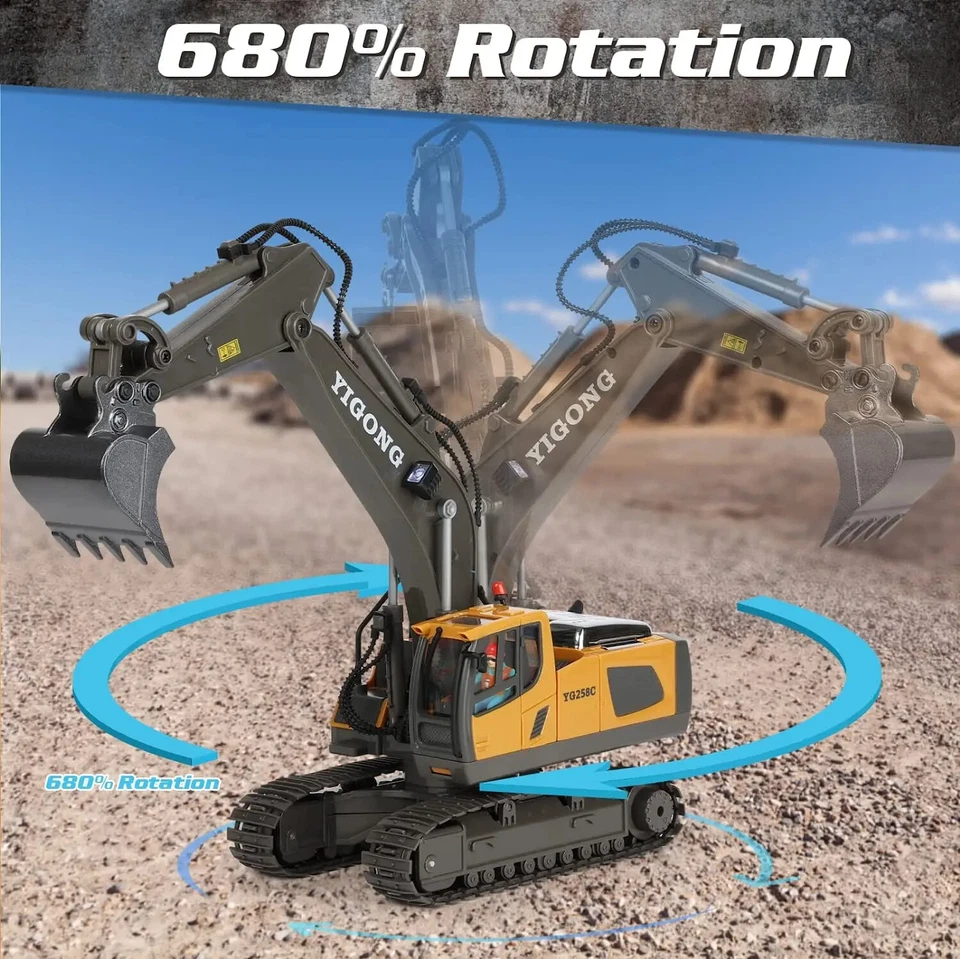 RC Excavator 1:20 Remote Control Truck Engineering Vehicle Truck Radio Control - Image 4 of 4