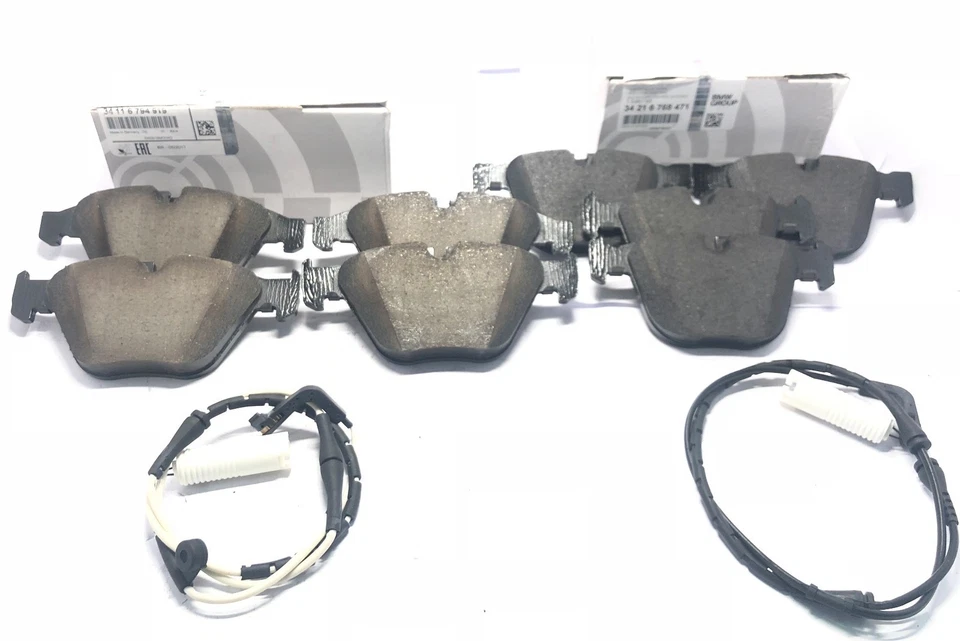 Juegos de pastillas de freno delanteras y traseras BMW + sensores 228i 320i 328i 330i 428i X3 X4 originales Foto 2 de 3