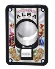 Elie Bleu La Flor De Alba Slide Button Cigar Cutter, Black, EBC4063, New In Box