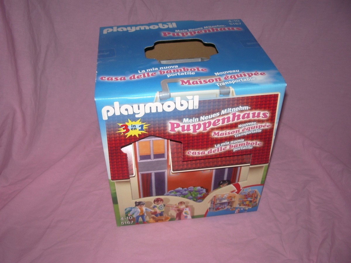 PLAYMOBIL 5167 MAISON DE POUPEE MAISON EQUIPEE TRANSPORTABLE