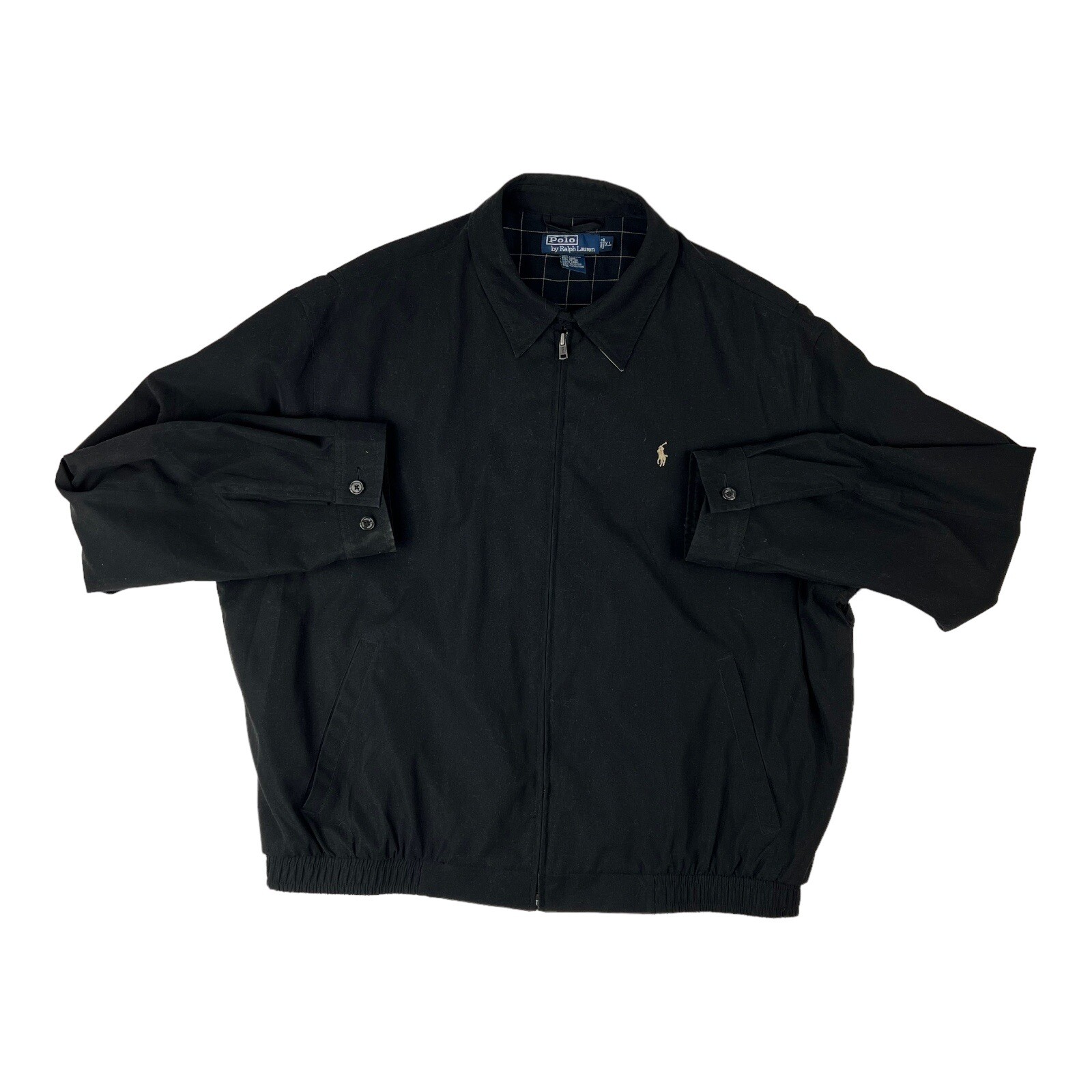 Polo by Ralph Lauren nera Harrington giacca bomber pony full zip uomo taglia XL