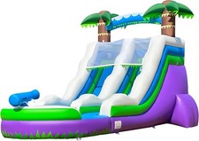 OZIS 23Ft Large Purple Commercial Grade Water Slide Inflatable with Pool 950W 